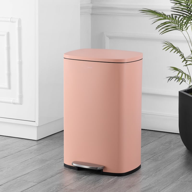 happimess 13-Gallon Trash Can with Soft-Close Lid and FREE Mini Trash Can