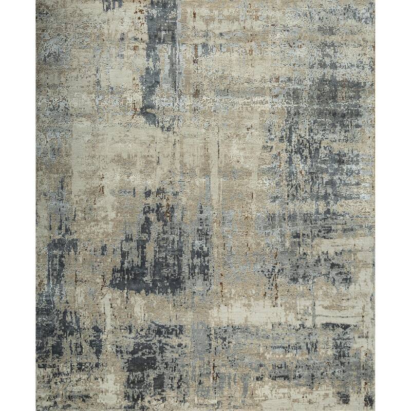 HomeRoots Abstract Contemporary Rectangle Area Rug - 120.00 in. x 96.00 in. x 0.25 in.