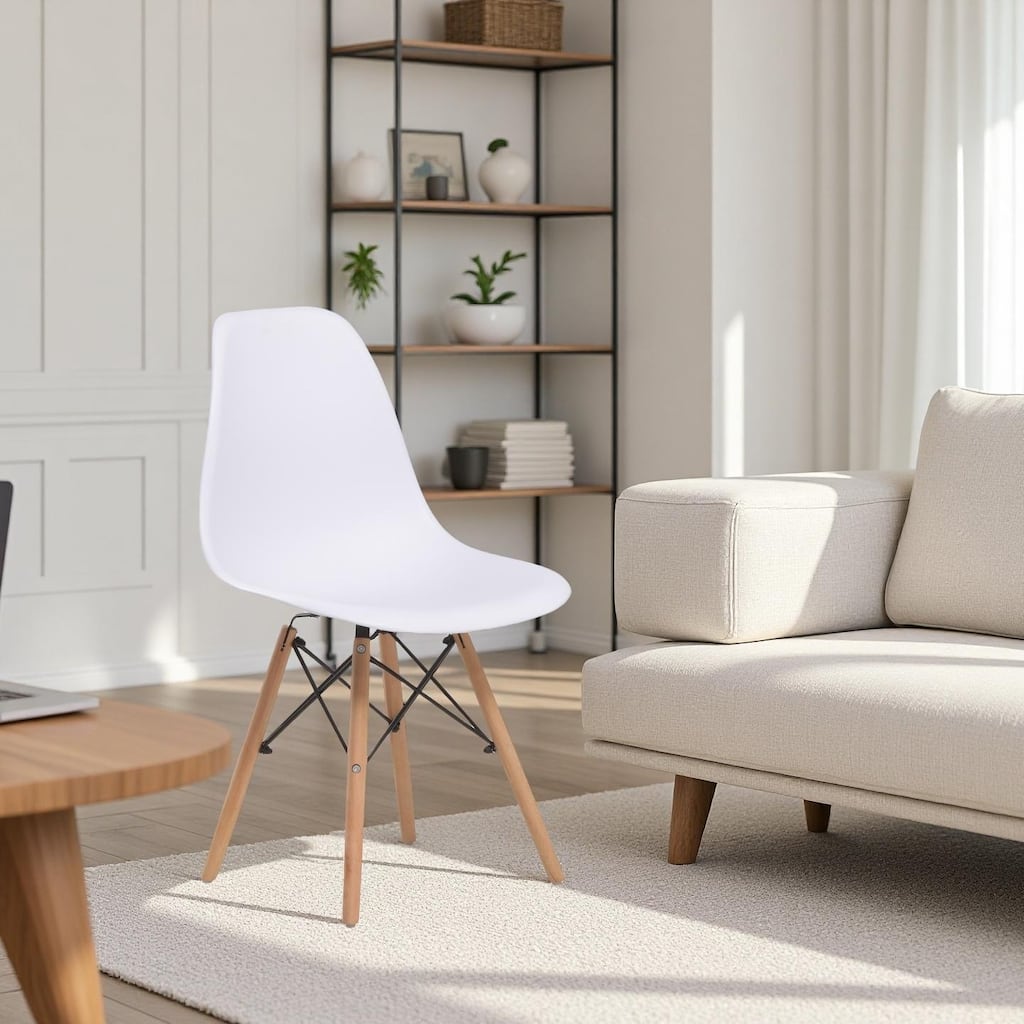 JJS Shell Leisure Plastic Chair – Versatile Dining, Bedroom & Living Room Side Chair