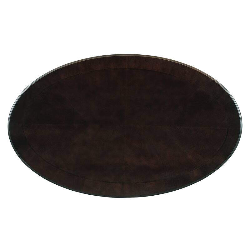 45 inch Vintage Oval Coffee Table French Country Style Coffee Table with Drawers and Open Lower Shelf, for Living Room