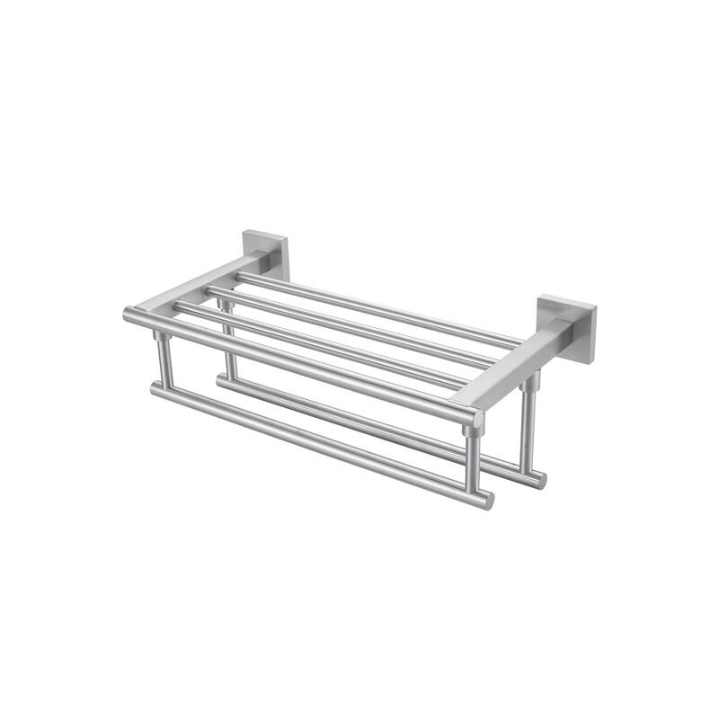 WOWOW Two Towel Holders Wall mounted Towel Rack - 16" - Brushed Nickel