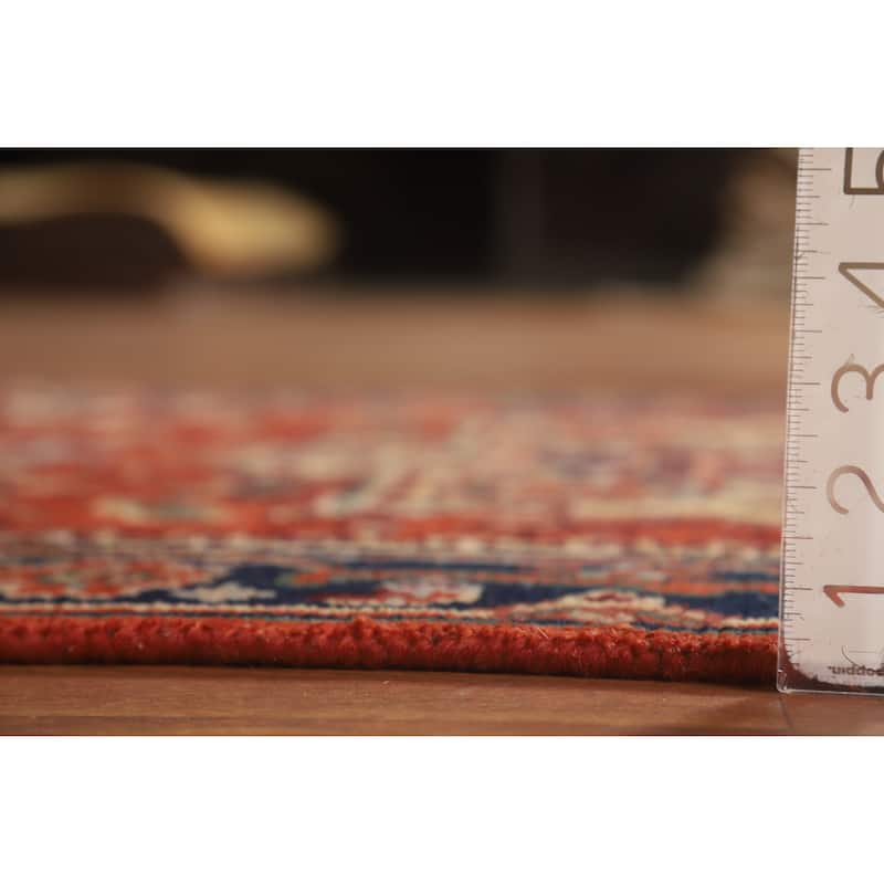 Hand Knotted Oriental 100% Wool Carpet Traditional Medallion Oranges & Rust Heriz (serapi) Area Rug - 5' 1'' X 3' 1''