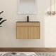 preview thumbnail 7 of 8, ﻿ ﻿Malwee 28" Floating Bathroom Vanity, Wall Mounted Bathroom Vanity with Stainless Steel Sink and Flexible Drain Pipe