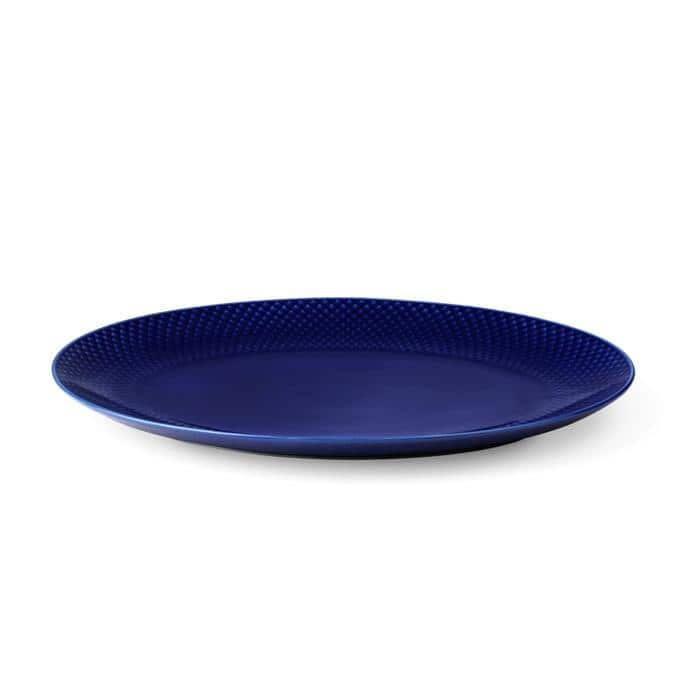 Lyngby Porcelæn Rhombe Color Oval Serving Dish, W: 13.8"