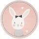 preview thumbnail 18 of 36, SAFAVIEH Carousel Kids Codrina Bunny Rug 4' Round - Pink/Ivory
