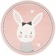 preview thumbnail 18 of 36, SAFAVIEH Carousel Kids Njomeza Bunny Rug Pink/Ivory - Round - 4'