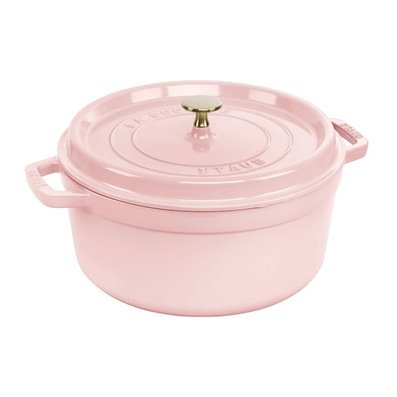 STAUB Cast Iron 5.5-qt Round Cocotte - Pink Peony