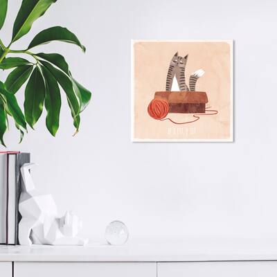 Wynwood Studio Canvas Animals If I fit Brown and Modern & Contemporary Wall Art Canvas Print