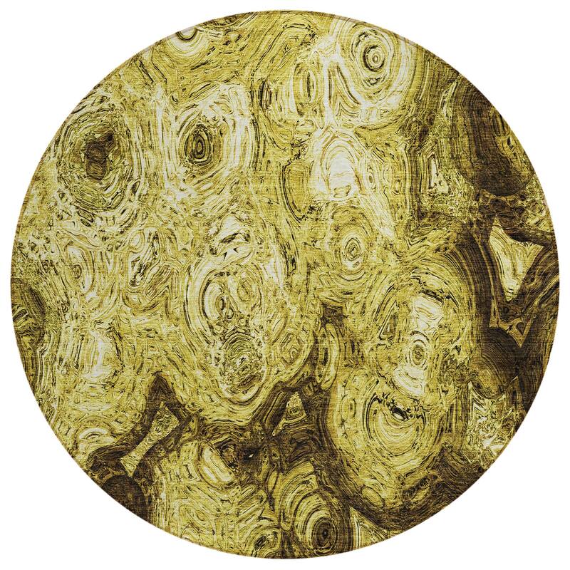Machine Washable Indoor/ Outdoor Chantille Abstract Waves Rug
