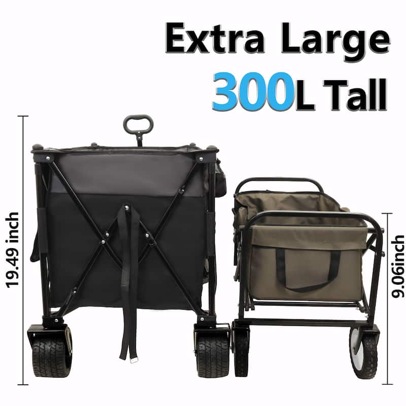 Extra Large 300L Heavy-Duty Folding Wagon Cart