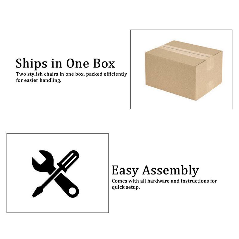 CraftPorch 2 Pieces Contemporary Dining Chair Set