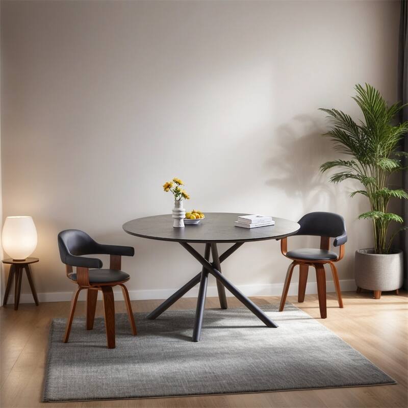 47.25'' Round MDF Coffee Table End Table Short Leisure Tea Table
