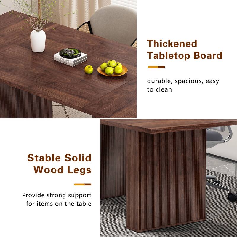 78-inch Wooden Rectangular Dining Table