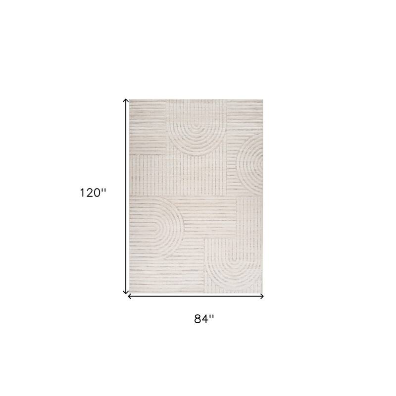 HomeRoots Abstract Modern Rectangle Area Rug