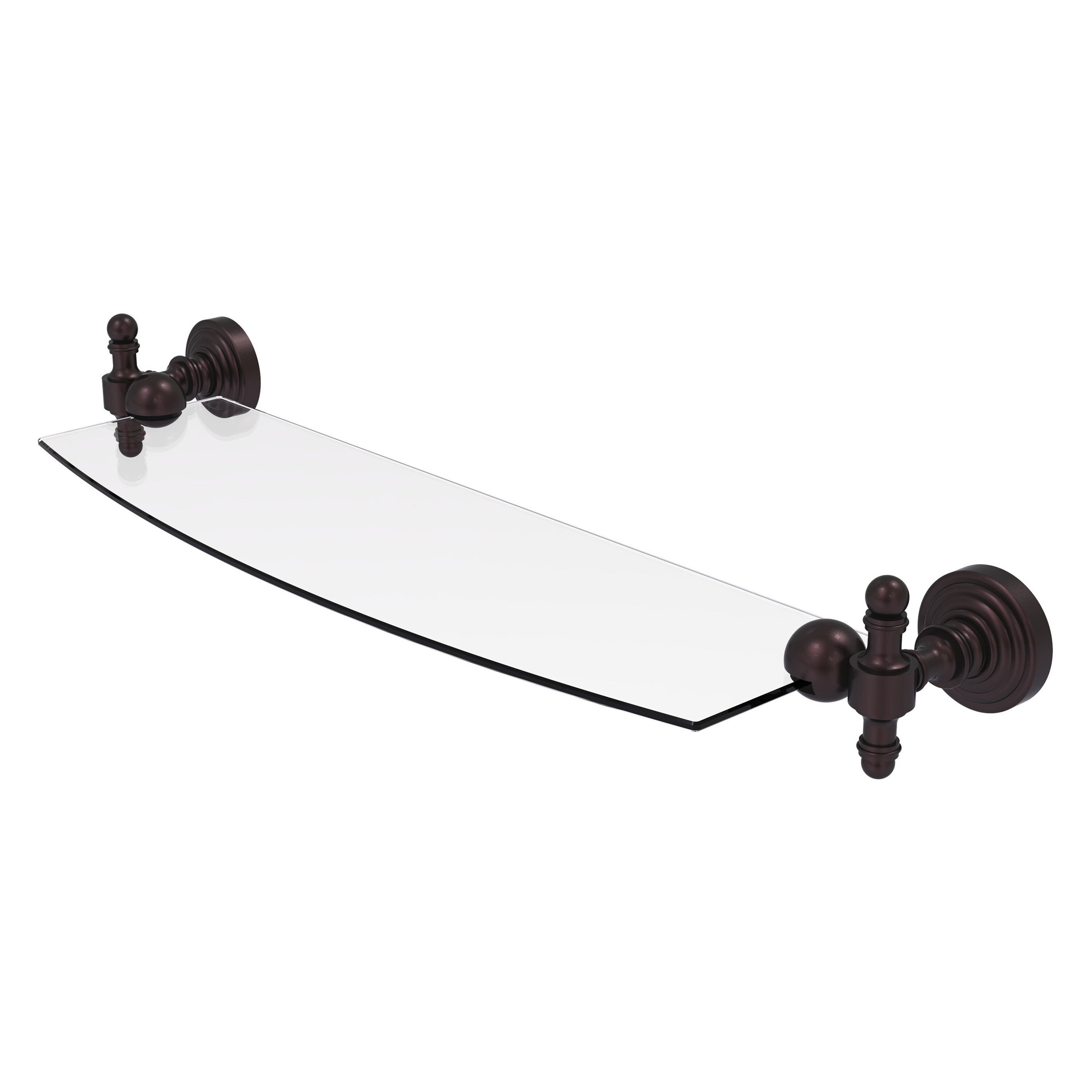 Allied Brass Retro Wave 18 Inch Glass Shelf