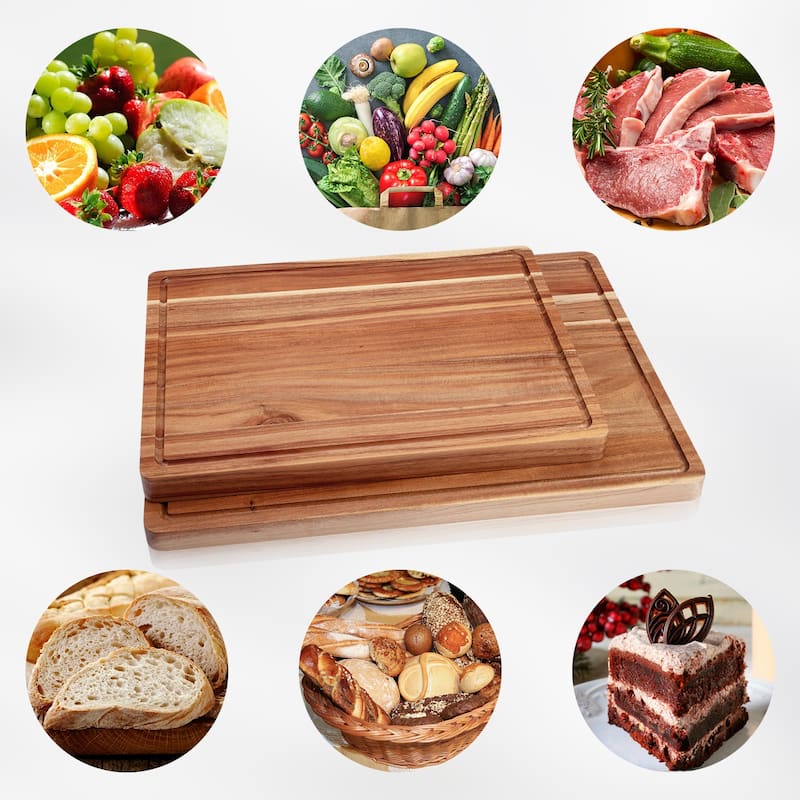 20-in L X 15-in W Large Wood Cutting Board 1.5Inch Thick - 20-in L X 15-in W