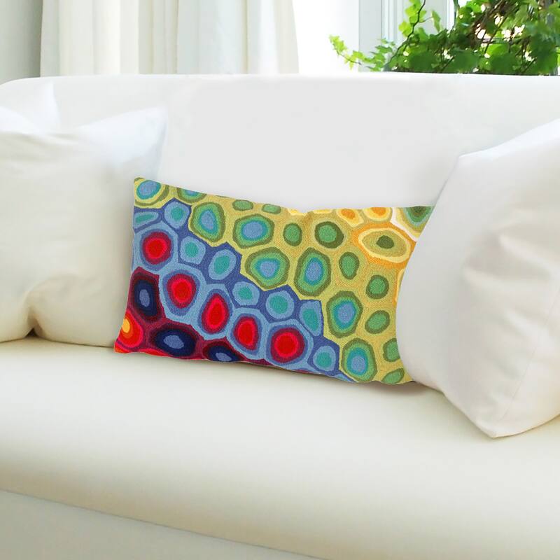 Liora Manne Visions III Pop Swirl Indoor/Outdoor Pillow Multi 12"X20"