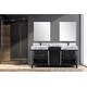 preview thumbnail 96 of 157, Lexora Zilara Bathroom Vanity Complete Set in Black and Grey with Faucet