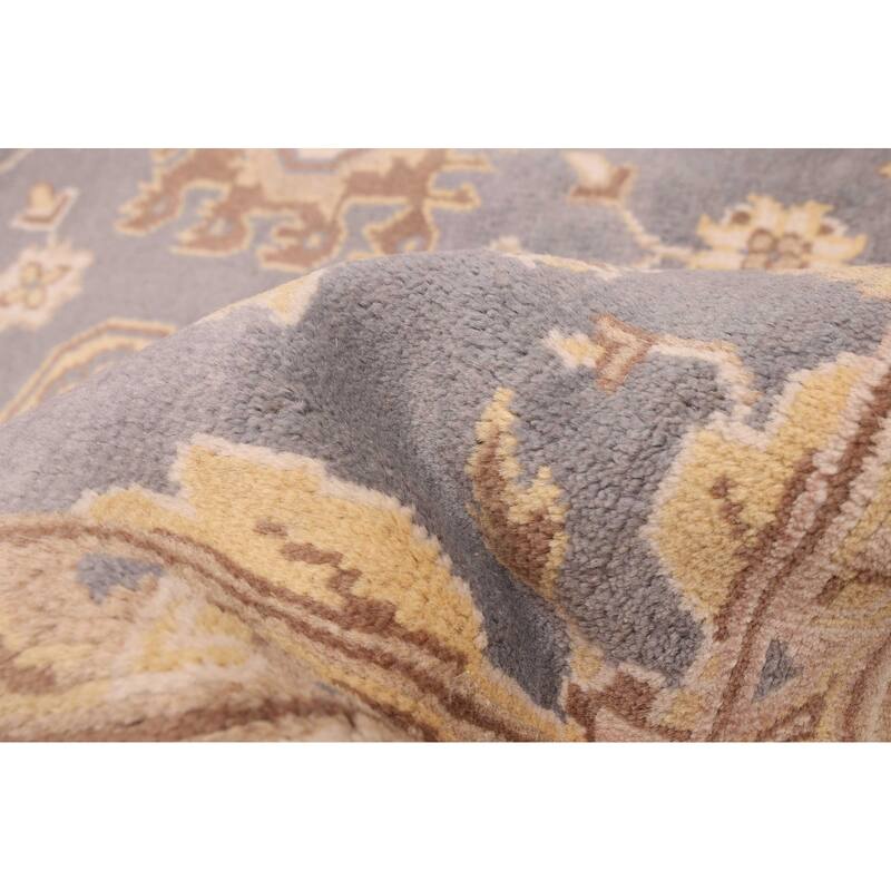 ECARPETGALLERY Hand-knotted Royal Oushak Grey Wool Rug - 6'1 x 8'9