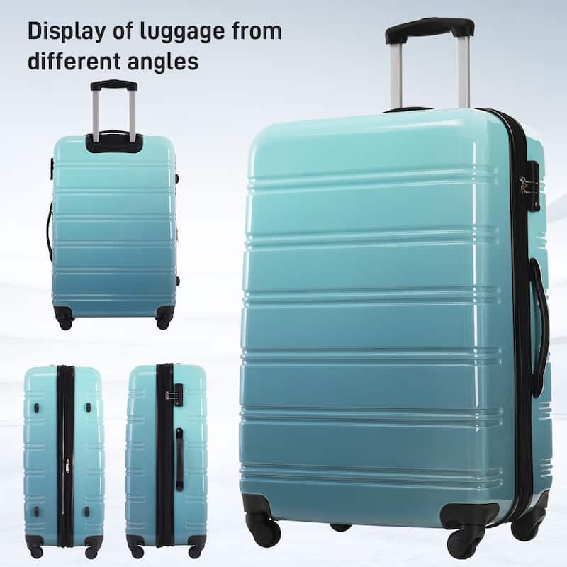 Classic 3 Piece Luggage Set with TSA Lock, ABS Durable Lightweight Suitcase with Spinner Wheels, Hardshell Carry-On Luggage
