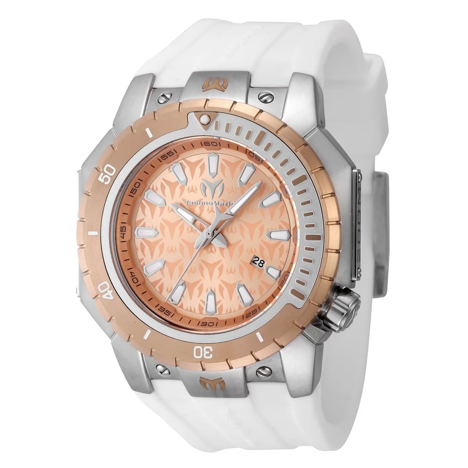 Techomarine Men's TM-224005 Manta Sea Quartz 3 Hand Rose Gold Dial Watch
