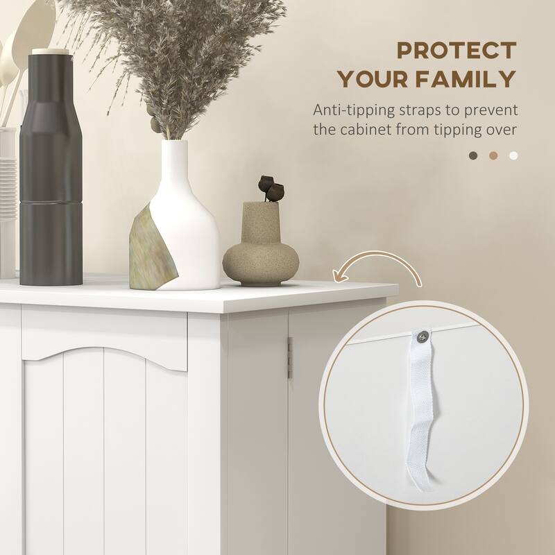 Kitchen Pantry Storage Cabinet w/ 5-tier Shelving