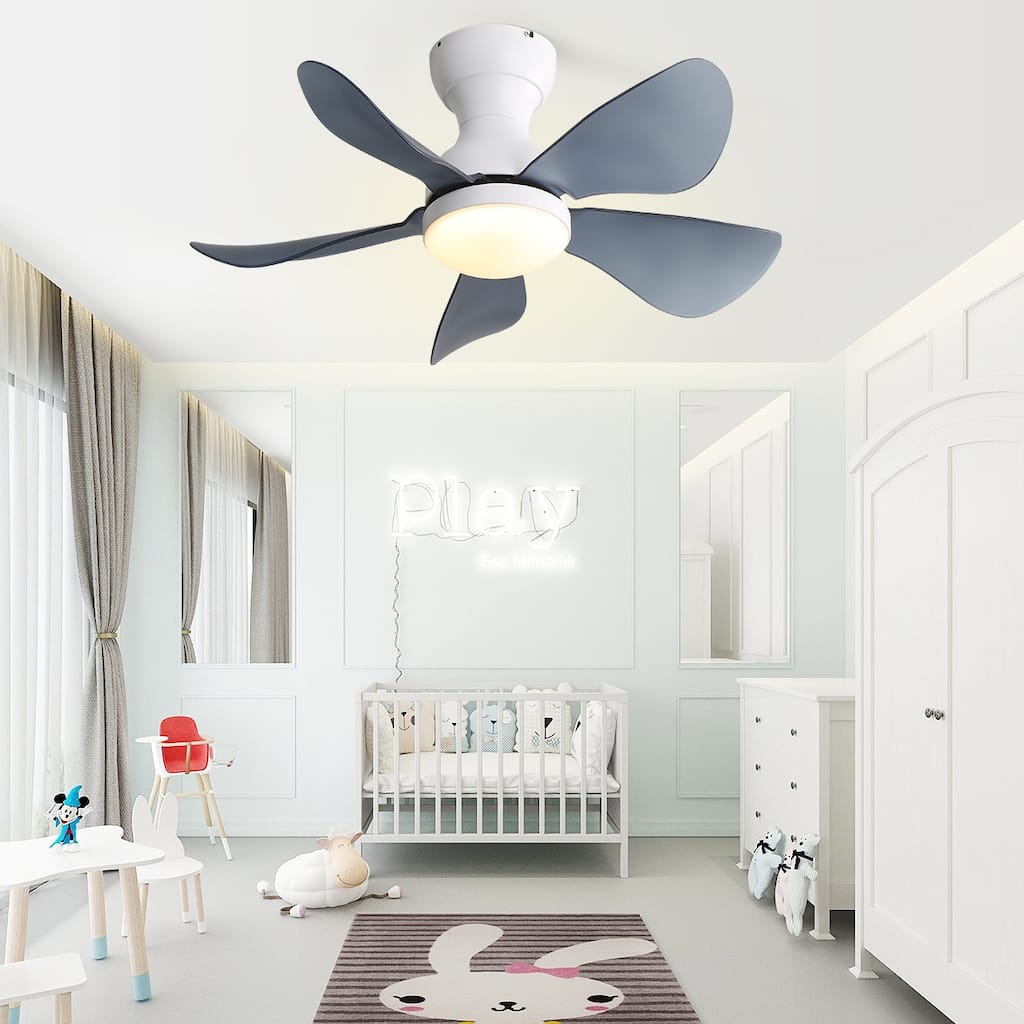 29 Inch Modern Ceiling Fans w/Lights and Remote Bedroom Flush Mount Ceiling Fan - 29 inch