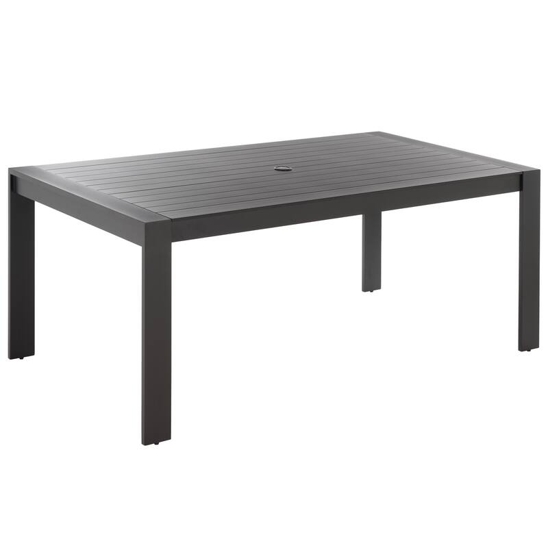 SAFAVIEH Outdoor Living Fash Aluminum 4 Leg Dining Table - 71"W x 37"D x 29"H