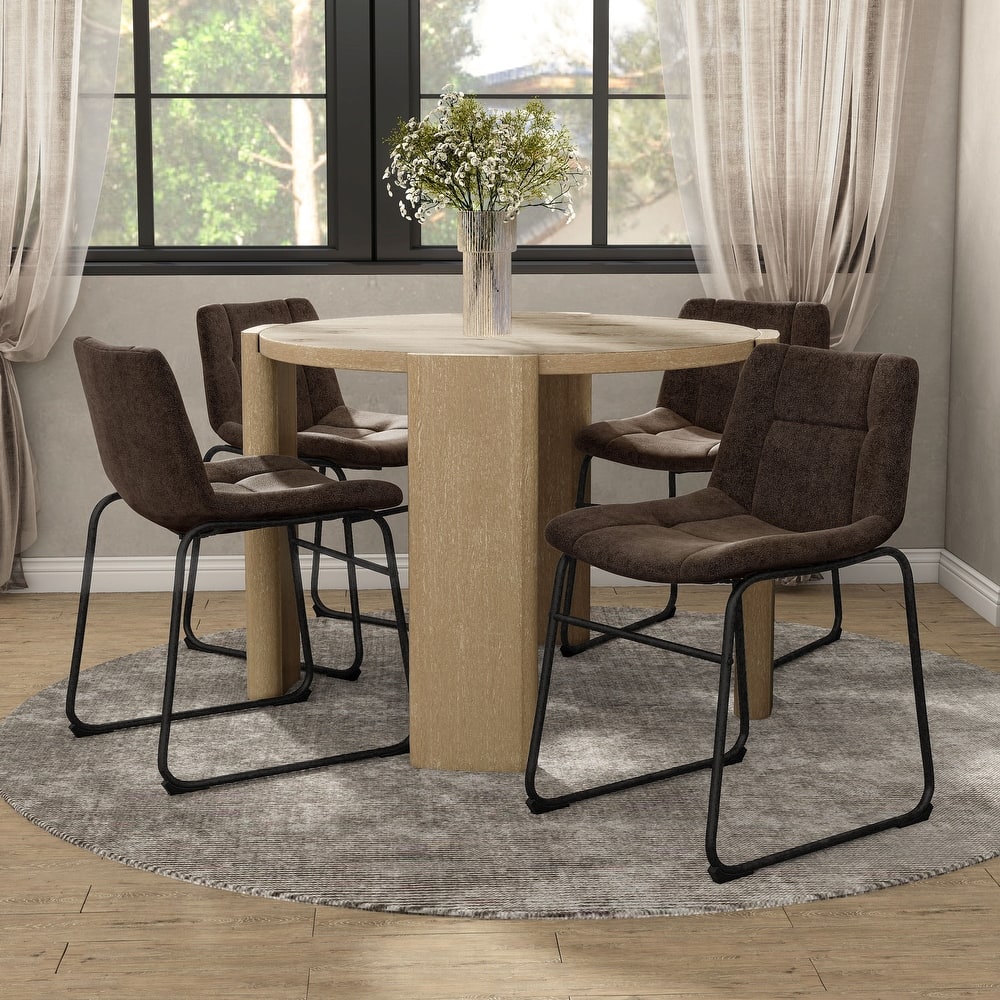 Furniture of America Eamon Modern Chenille Padded Dining Chairs (Set of 2)