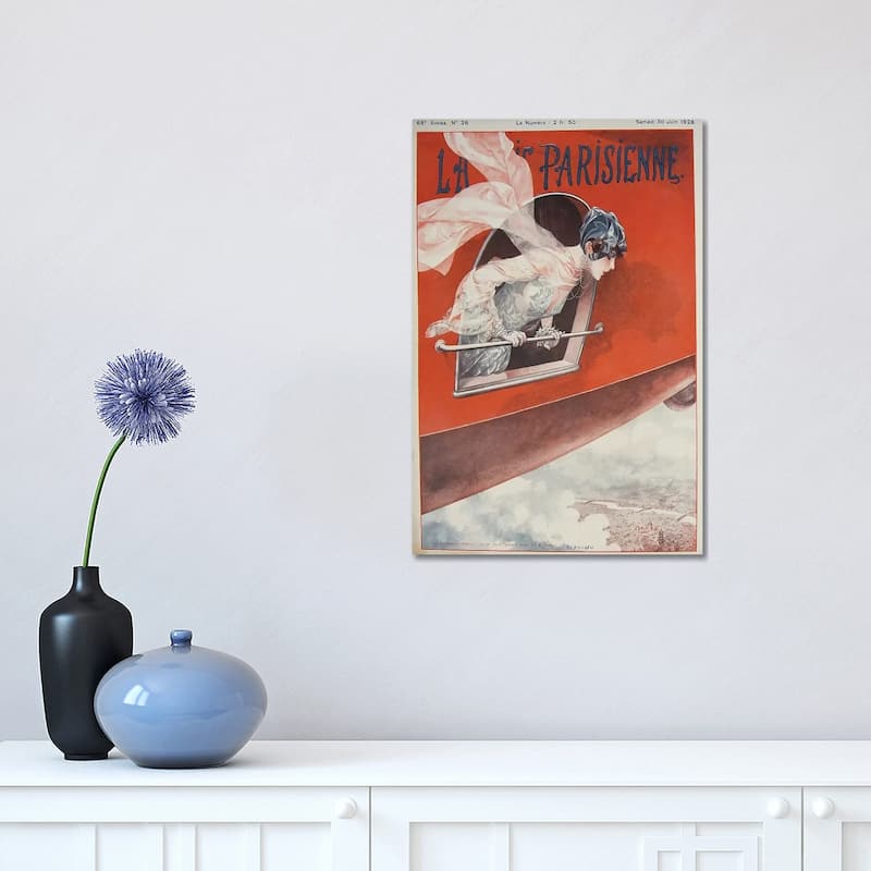iCanvas "Art Deco Airplane La Vie Parisienne, 1928" by Vintage Apple Collection Canvas Print - 18x12x1.5