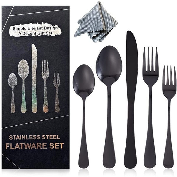 Stainless Steel Flatware Service For,8 Dinning Home Table Silverware Set 40 Pac 