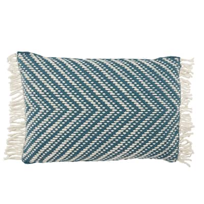 Austar Chevron Indoor/ Outdoor Lumbar Pillow
