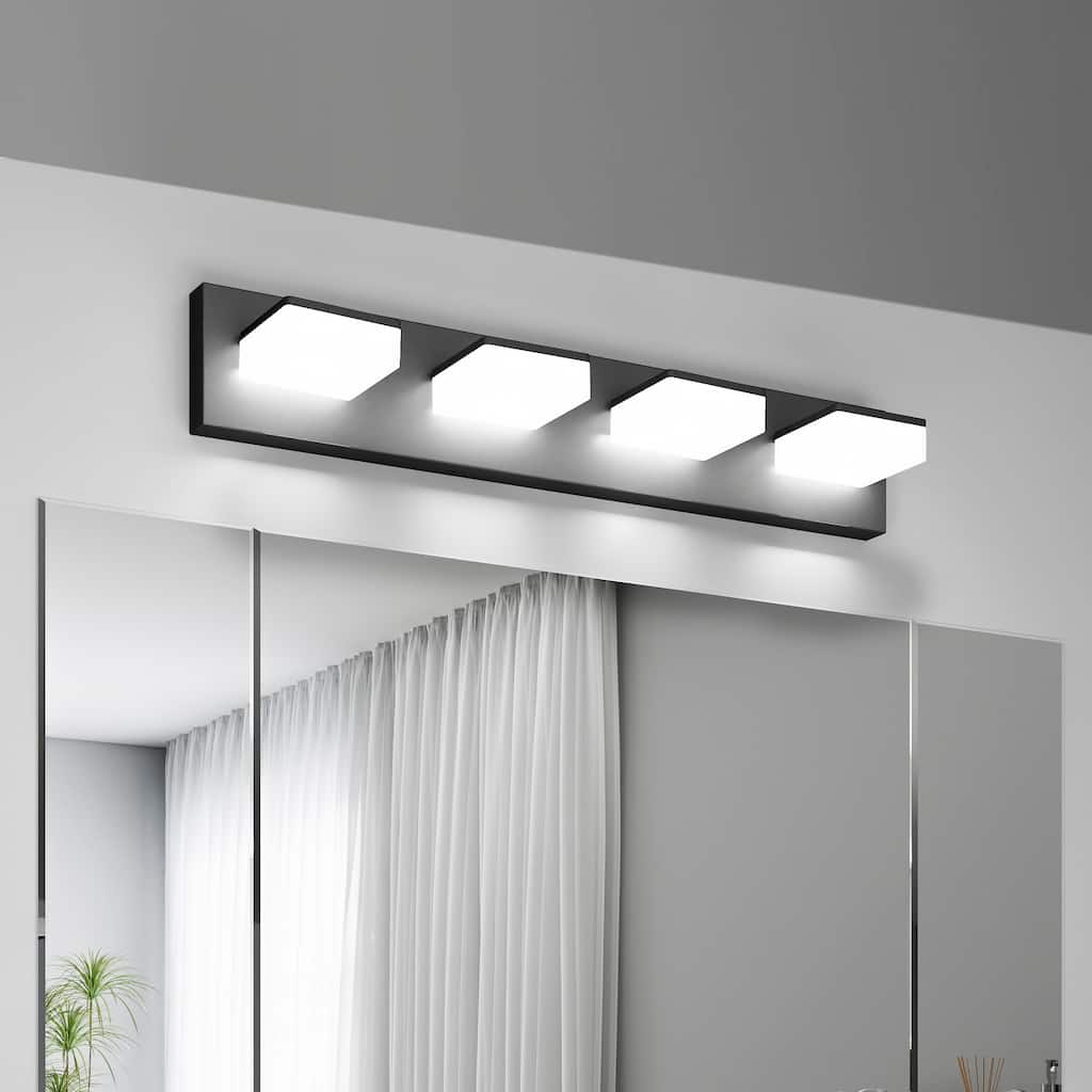25" 4-Light LED Modern Bathroom Vanity Light Fixture