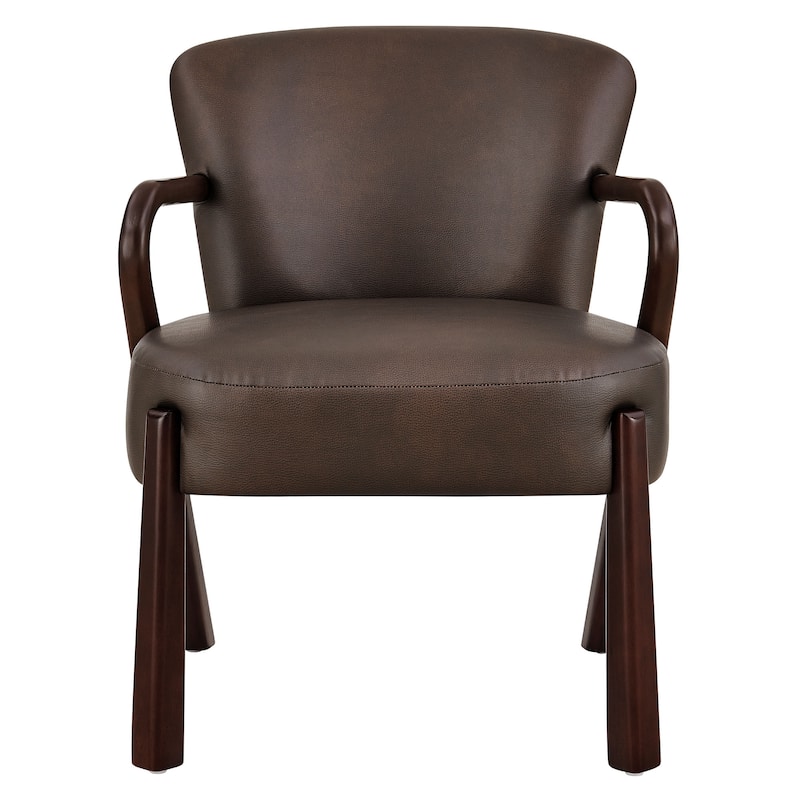 Arden Faux Leather Upholstered Accent Armchair