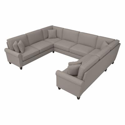 Hudson 125W U Shaped Sectional Couch by Bush Furniture