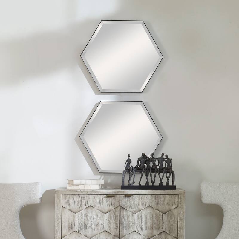 Uttermost Amaya Octagonal Mirrors (Set of 2) - 20.25 x 23.25 x 2