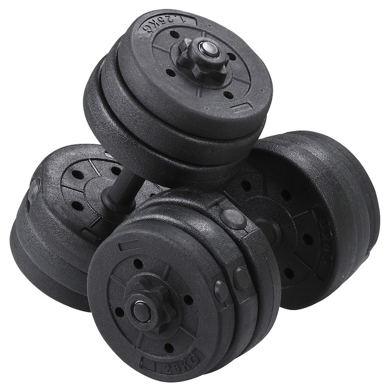 Yaheetech 44 LB Adjustable Dumbbell Weight Set Body Building Training