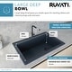 preview thumbnail 5 of 10, Ruvati 33 x 22 inch Granite Composite Quartz Drop-in Topmount Single Bowl Kitchen Sink - Catalina Blue - RVG1033LU