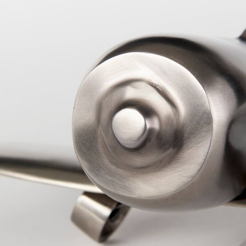 Maverick I 12L x 16W Gray Metal Bomber Plane