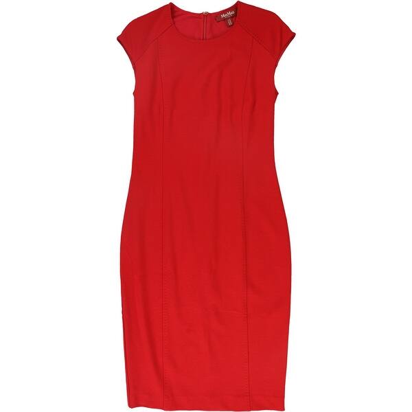 max mara bodycon dresses MaxMara Womens Seamed Dress,, Red, Medium - Bed Bath & Beyond Gown Length:CUSTOM SIZE enhancing piece is finished Bonded Mini Dress in Aqua Green Satin Maxi Dress