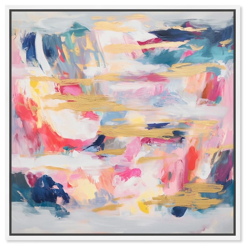 Balipink III Canvas by Art Remedy - White - 16" x 16"