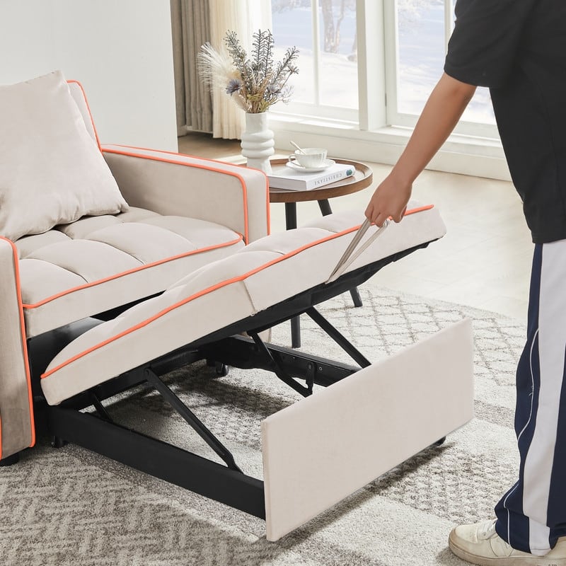 Modern 3-in-1 Sofa Chair Folding Sofa Bed Adjustable Back Into a Sleeper Sofa ,Recliner