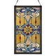 preview thumbnail 1 of 10, River of Goods Brandi's Amber Stained Glass 26-inch Window Panel - M