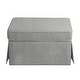 preview thumbnail 59 of 152, Rectangle Chenille Upholstered Storage Ottoman