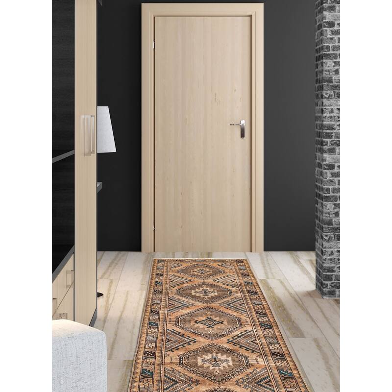 ECARPETGALLERY Hand-knotted Antalya Vintage Light Copper Wool Rug - 3'6 x 10'1