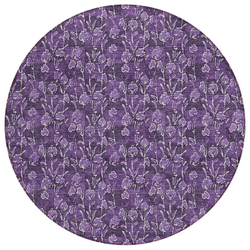 HomeRoots Floral Transitional Rectangle Outdoor Rug