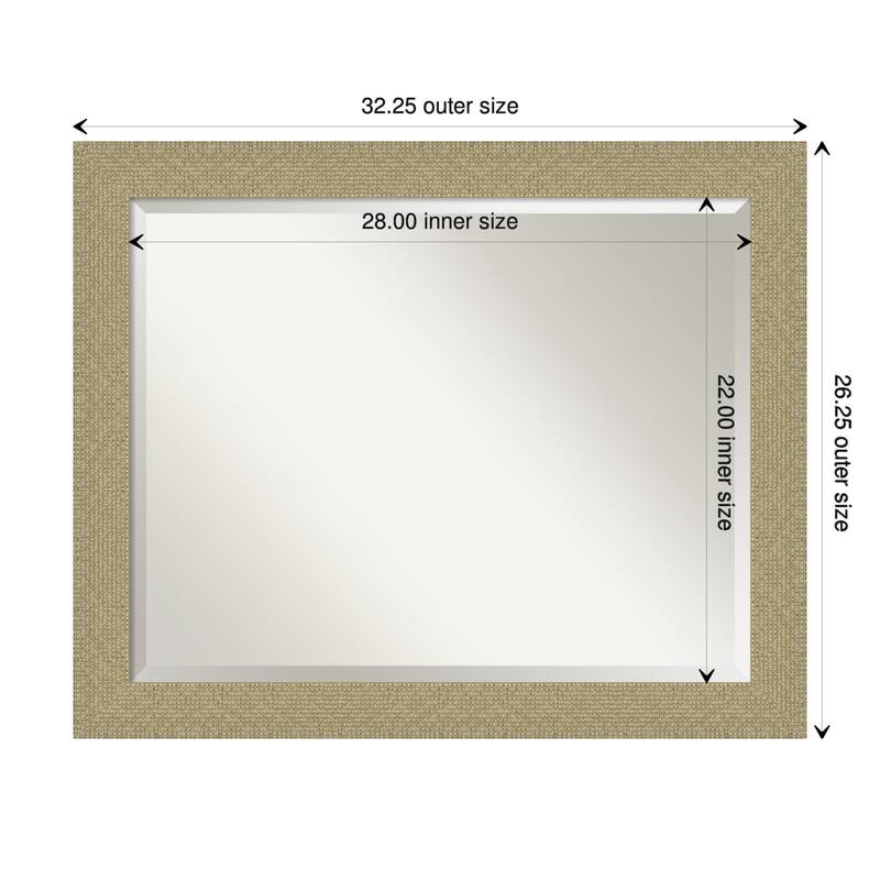 Beveled Wall Mirror - Mosaic Gold Frame - Mosaic Gold - 32.25 x 26.25-inch