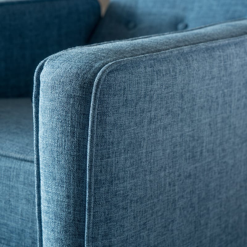 Mervynn Mid-Century Modern Button Tufted Fabric Recliner by Christopher Knight Home