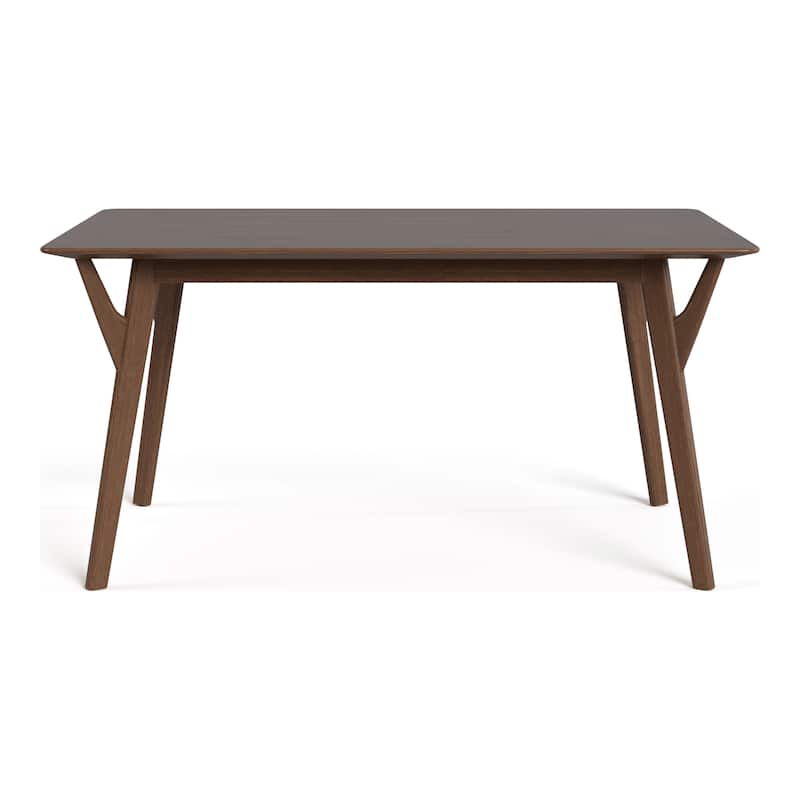 Furniture of America Beck Mid-century Walnut 59-inch Wood Dining Table