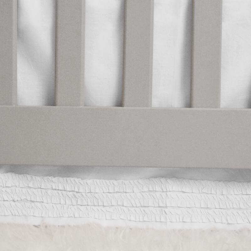 Hello Spud Emma Petite ruffle Crib skirt - 51" x 26" +15" Drop